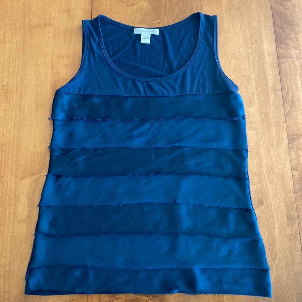 Women’s August Silk Dark Blue Layered Tank Top